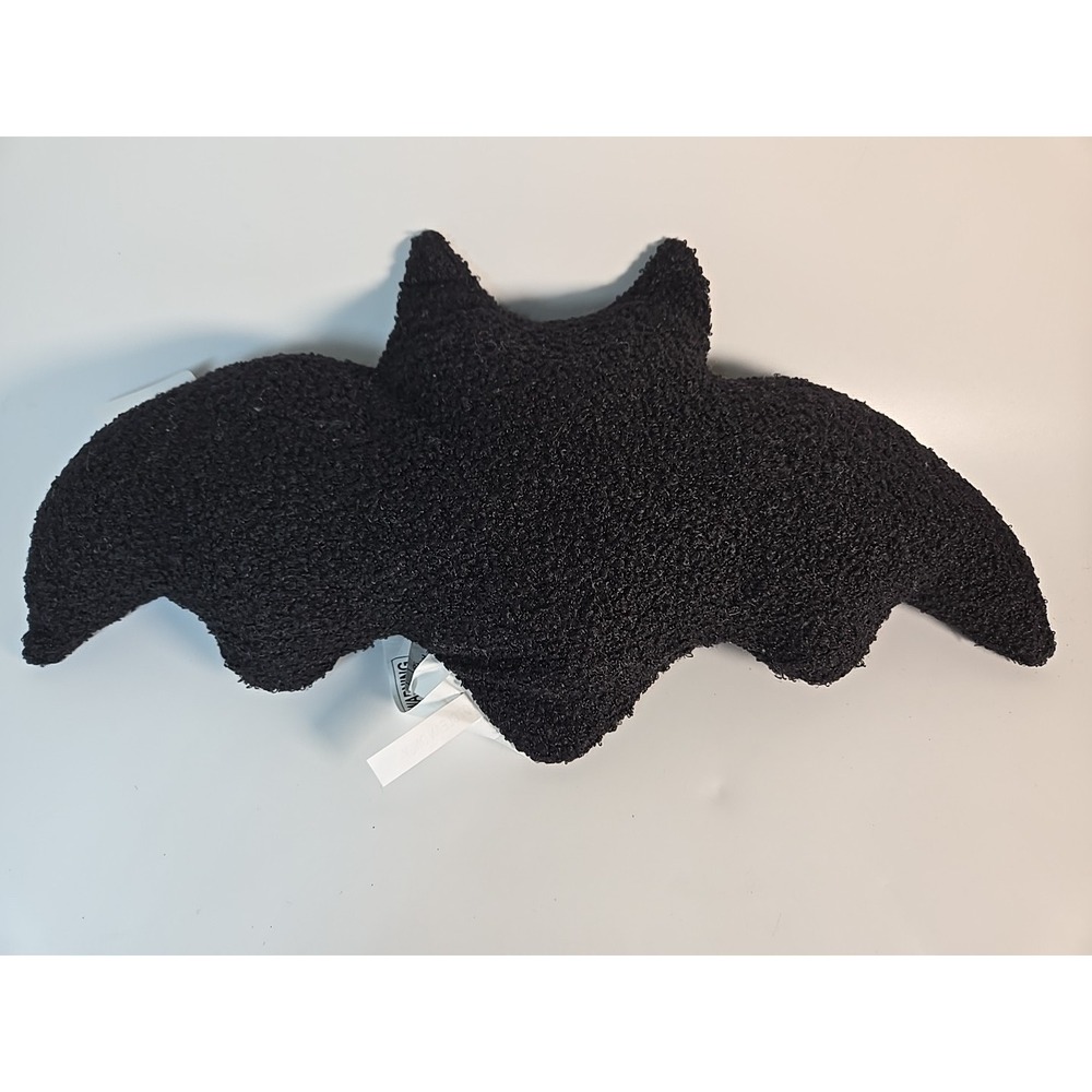 New! CVS Spooky Village Halloween Black Bat Throw Pillow, 19" x 10.5" - Picture 3 of 3